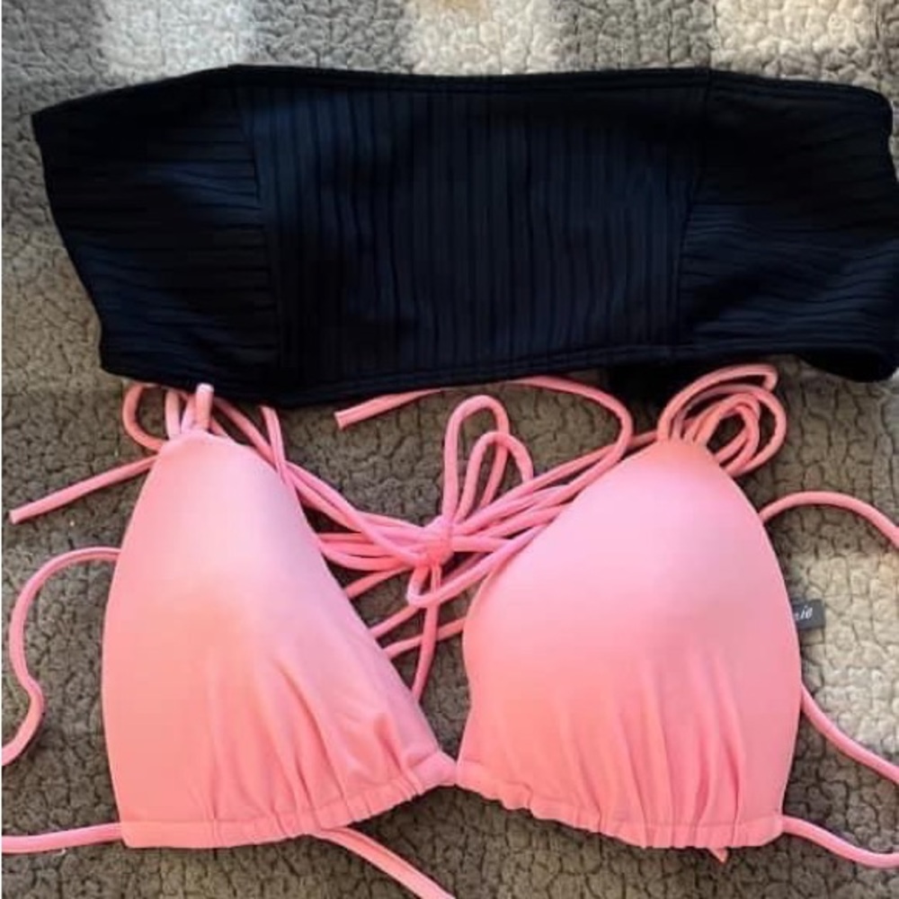 Set of two bathing suit tops - both small